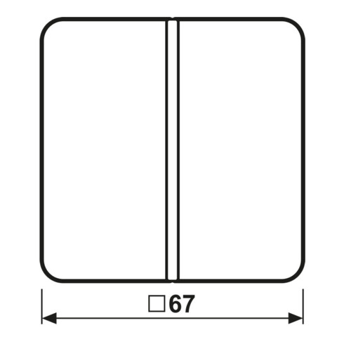 Jung Tastensatz 1-fach aws komplett CD 401 TSA WW