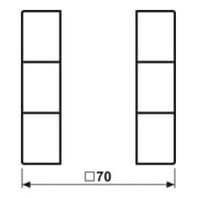 Jung Tastensatz, 3fach komplett LS 503 TSA WW-4