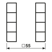 Jung Tastensatz, 4fach komplett A 504 TSA WW-3