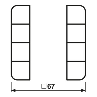Jung Tastensatz 4fach komplett CD 504 TSA WW