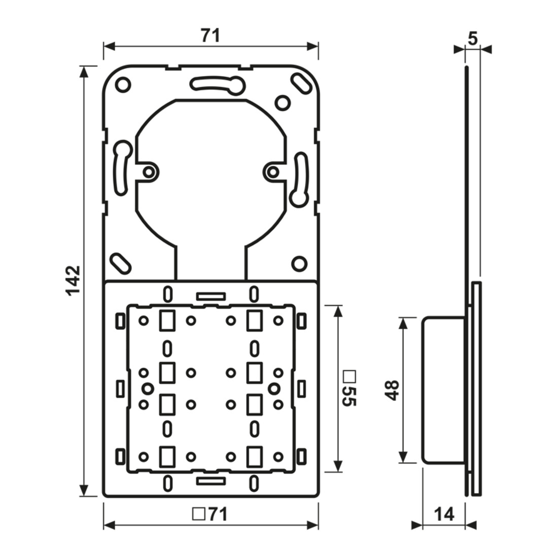 Jung Tastsensor-Erweiter.Modul Universal 4-fach 4094 TSEM