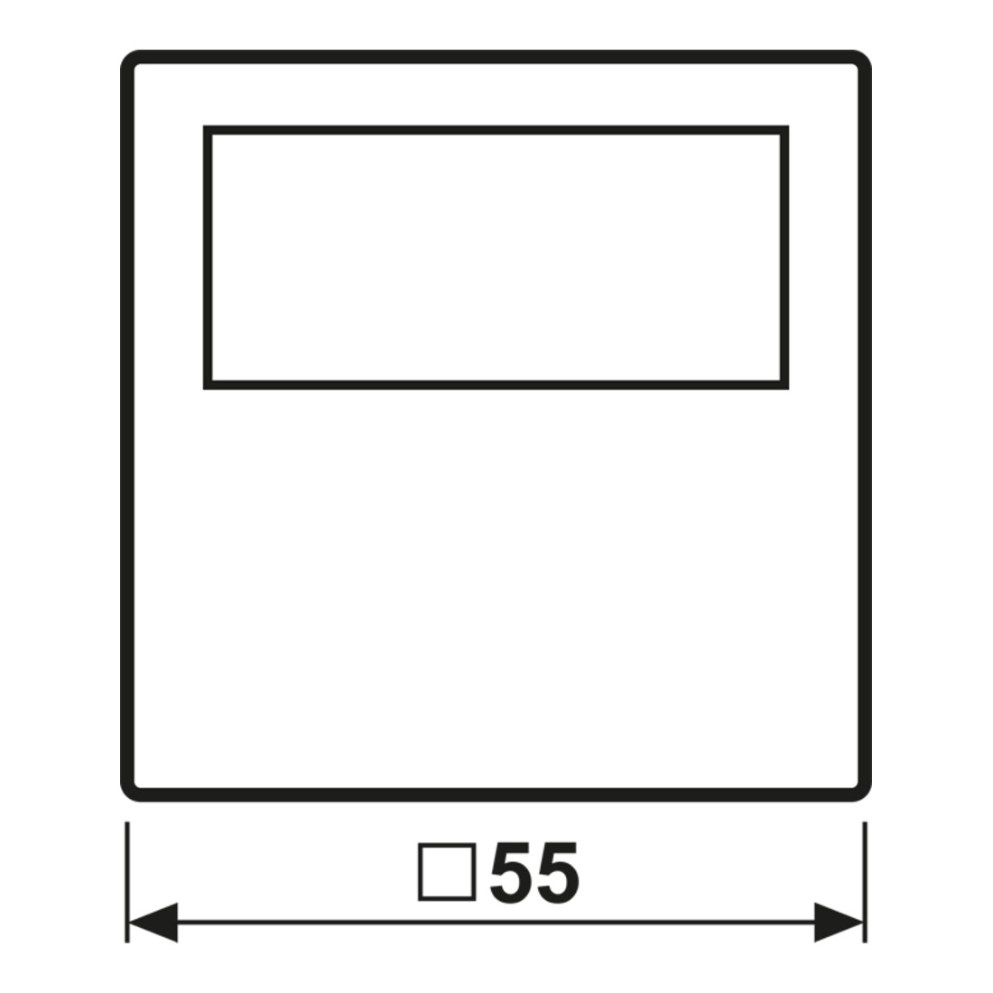 Jung Timer Standard, Display Echtglasfront A 1750 D WW