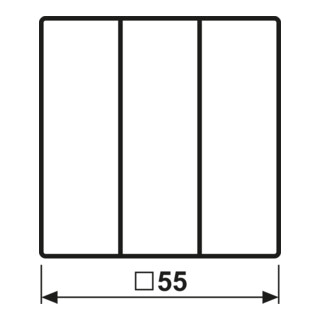 Jung Wippe 3-fach A 593 BF WW für Schalter Taster