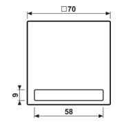 Jung Wippe avec champ d’inscription aws pour bouton-poussoir LS 990 NA WW-3