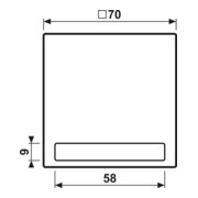 Jung Wippe avec champ d’inscription aws pour bouton-poussoir LS 990 NA WW-4
