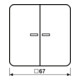 Jung Wippe Lichtleiter aws für Taster CD 595 KO5 WW