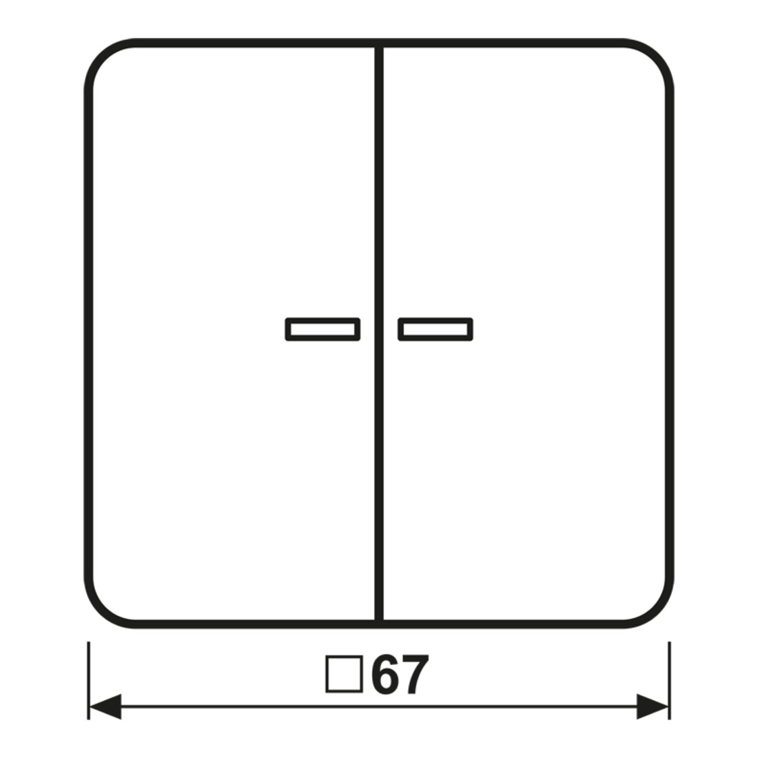 Jung Wippe Lichtleiter aws für Taster CD 595 KO5 WW