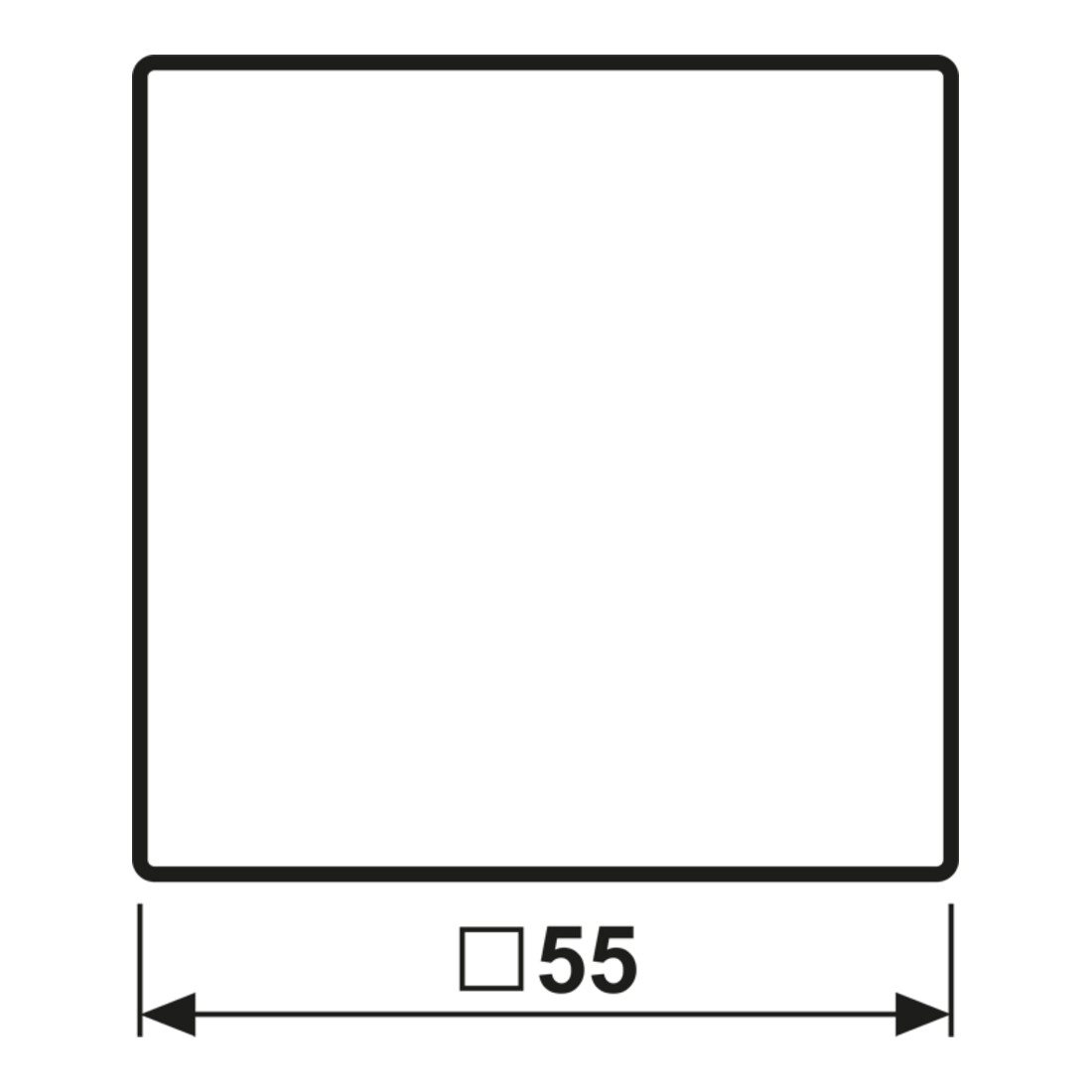 Jung Wippe transparente avec champ d’écriture pour interrupteurs/boutons A 590 NA GL