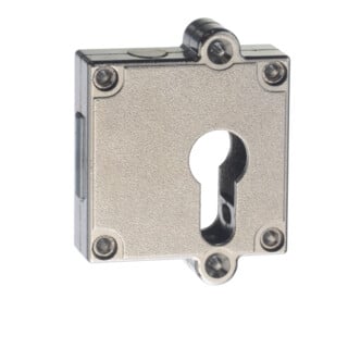 JuNie MB-Cadenas à pêne 7407,D 40mm pour cylindre profilé métal nickelé, G/D
