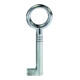 JuNie MB-Clé décorative 0305 avec panneton, 8x6, tige 42, diamètre 6, fermeture IC nickelée-1