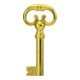 JuNie MB-Clé décorative 0339 avec panneton, 6x8, tige 40, diamètre 6, fermeture IC brunie-1