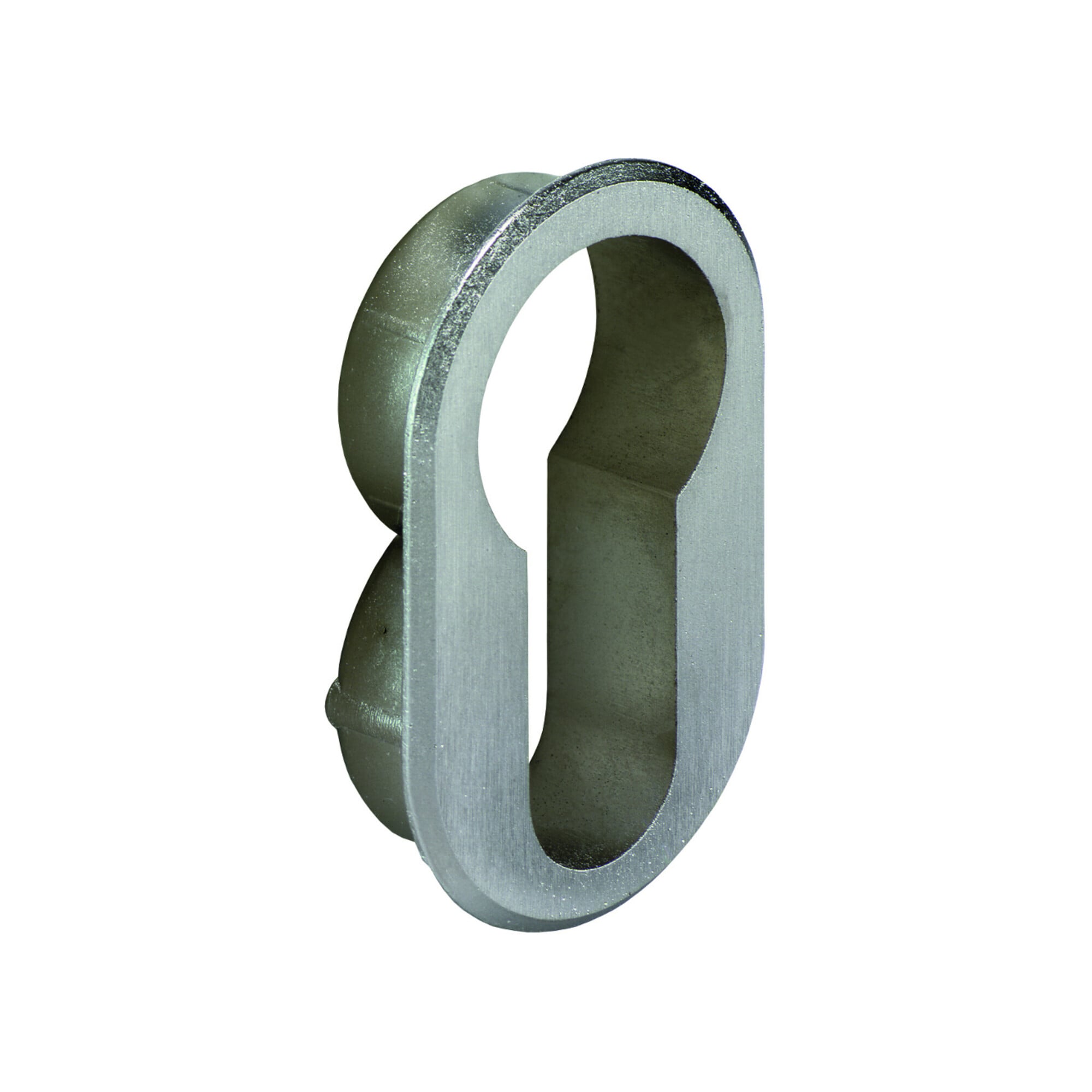 JuNie MB- Rosette 7420, für Profilzylinder oval, Metall vernickelt,H 41mm