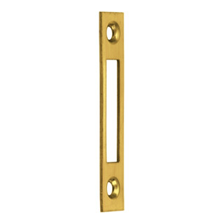 JuNie Möbelschloss-Schließblech 12x60mm 2556 Stahl, vermessingt
