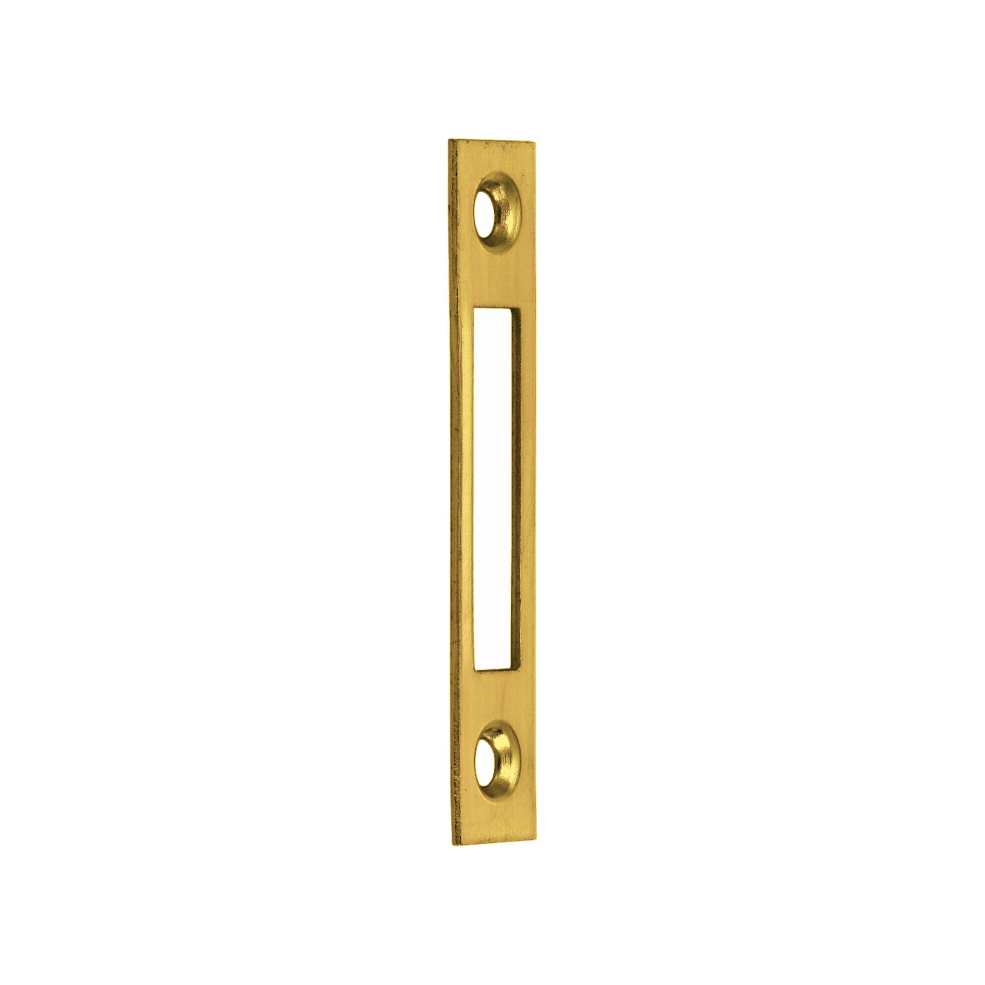 JuNie Möbelschloss-Schließblech 12x60mm 2556 Stahl, vermessingt