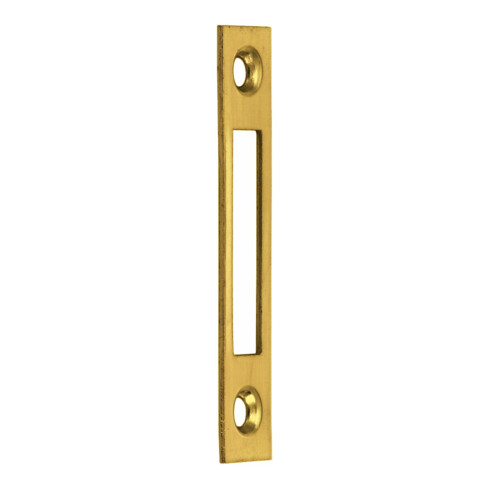 JuNie Plaque de fermeture pour serrure de meuble 12x60mm 2556 Acier, laiton vieilli