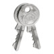 JuNie Schlüsselrohling 0499 Schaftl. 23mm Stahl vernickelt-3