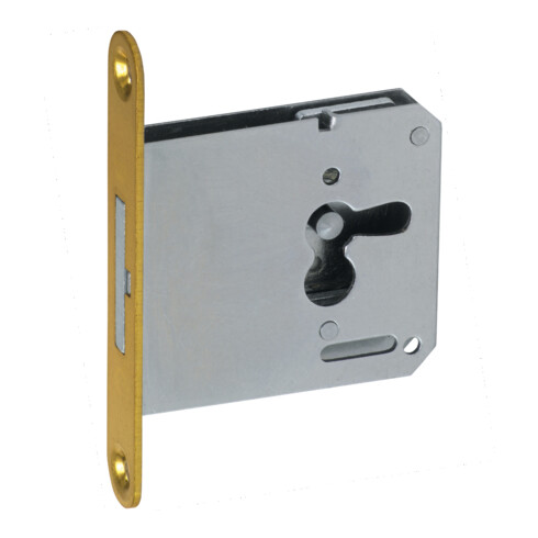 JuNie Serrure à loquet pour meuble 1732,D 15mm, trou de clé centrale laiton, droite