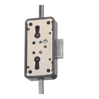 JuNie Set de serrure à tige tournante pour meubles, 7052, D15/20 plastique, brun