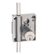 JuNie Set serrure à cylindre à tige tournante, 7020, D30, laiton poli, fermeture différenciée