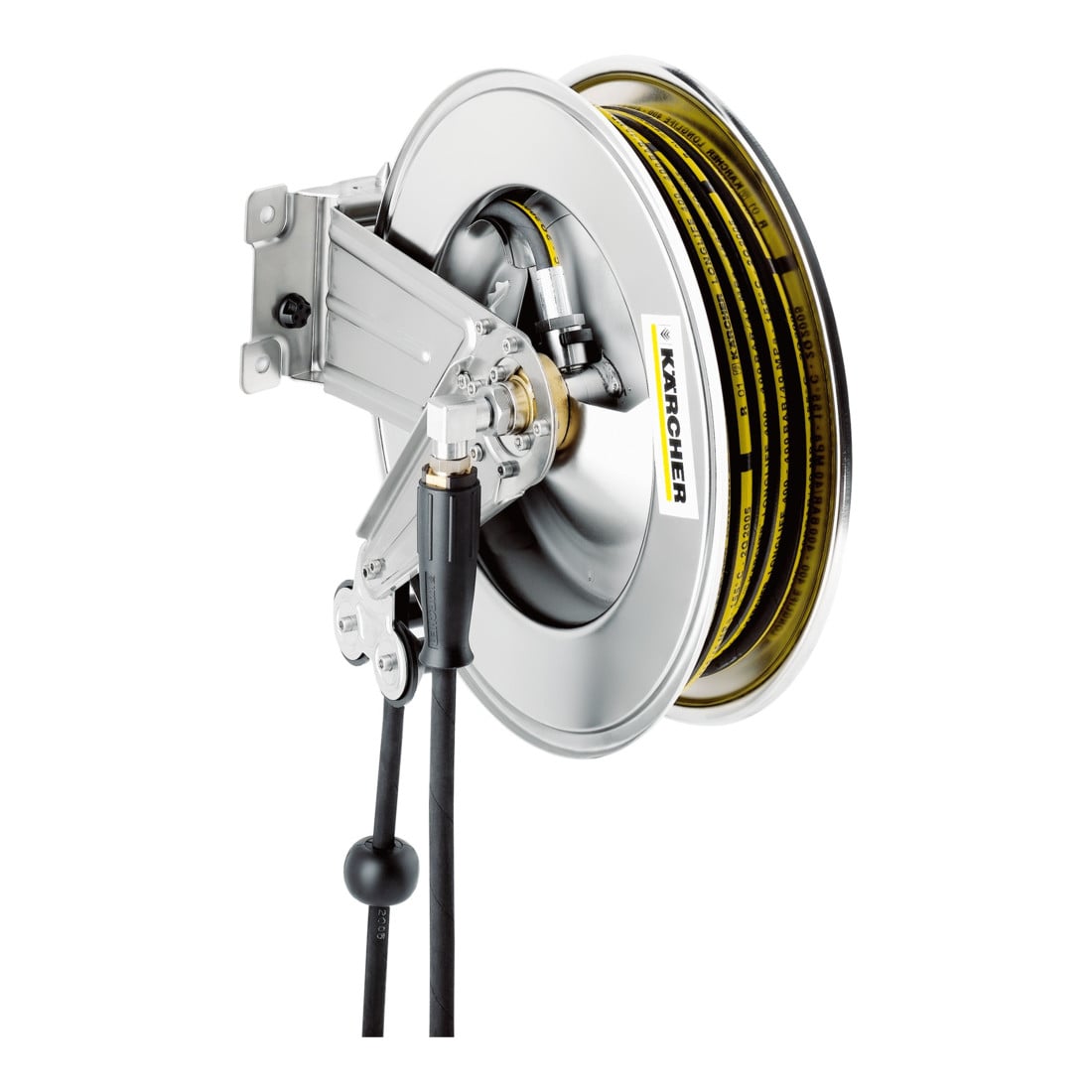 Kärcher Avvolgitubo, automatico e in acciaio legato con supporto oscillante