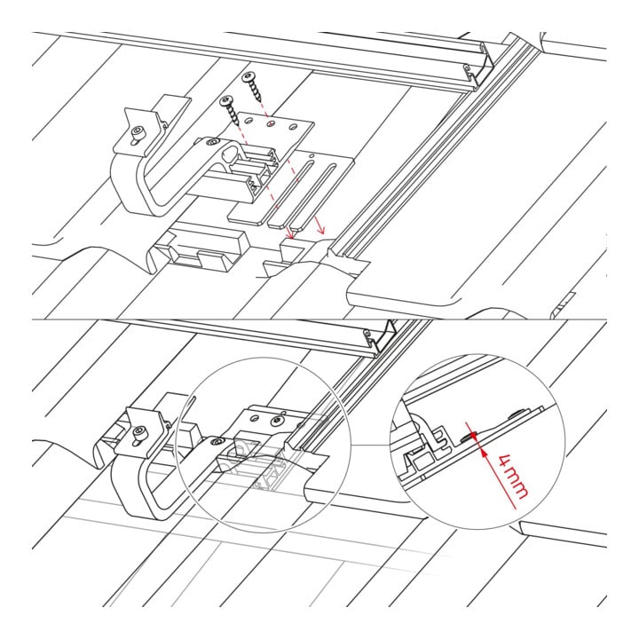 K2 Systems Ausgleichsplatte 4mm 2002332