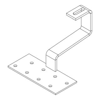 K2 Systems Crochet de toit SolidHook PAN H47/138 35x6 en acier inoxydable