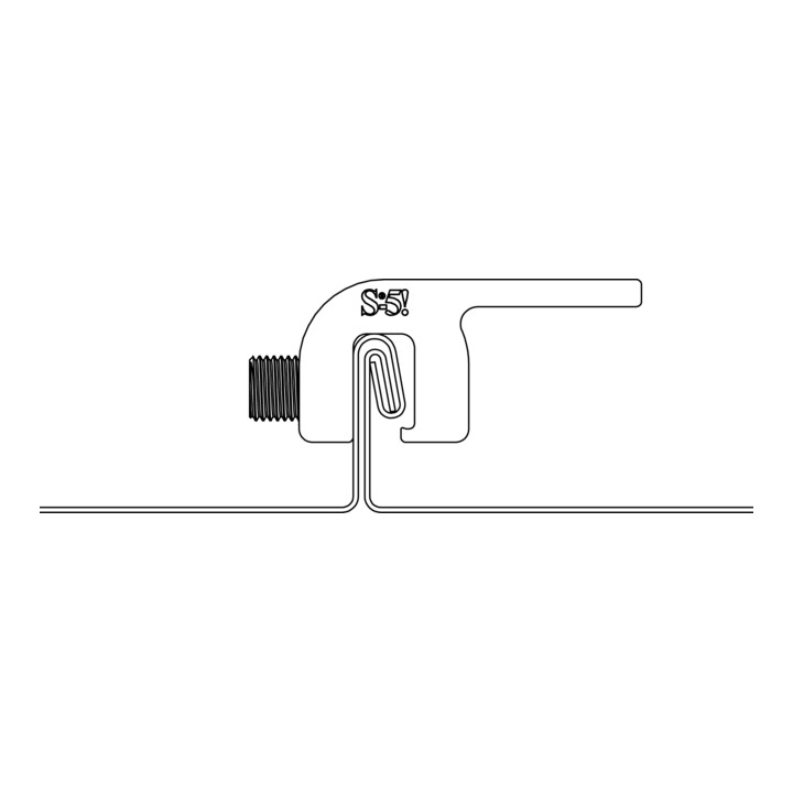 K2 Systems Pince en aluminium à joint debout avec trou oblong 11 x 22 mm