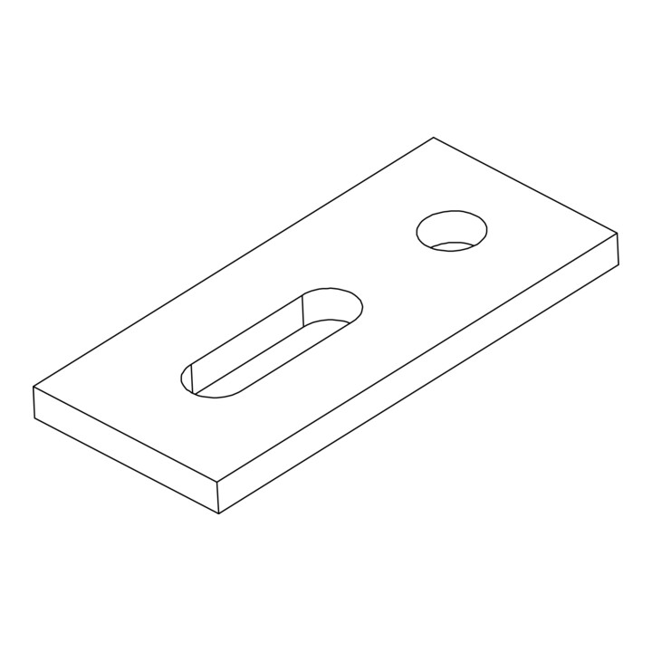 K2 Systems Plaque adaptatrice en aluminium pour vis M10 2002544