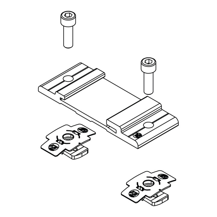 K2 Systems Set de supports de montage InsertRail 2.0 noir 2004375