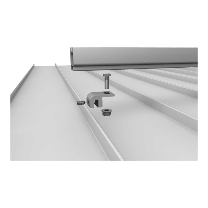 K2 Systems Stehfalz Aluminiumklemme Langloch 11 x 22mm
