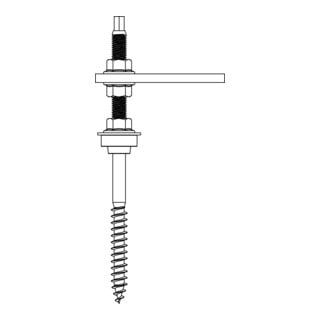 K2 Systems Stockschraube M10x200 SW 7mm vormontiert