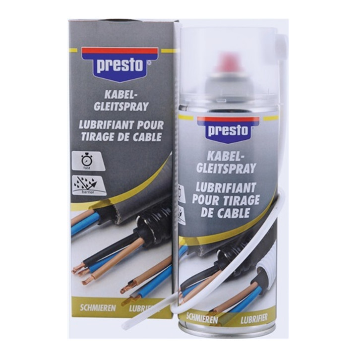 Kabel-Gleitspray transp.400 ml Dose PRESTO