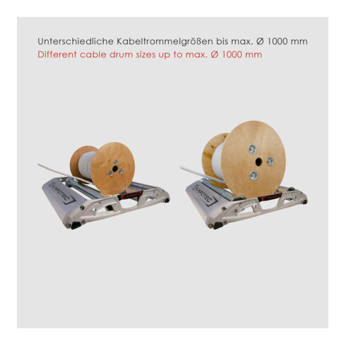Kabelabroller PRO 530 D.1000mm Trgf.215kg Trommel-B.max.53cm RUNPOTEC