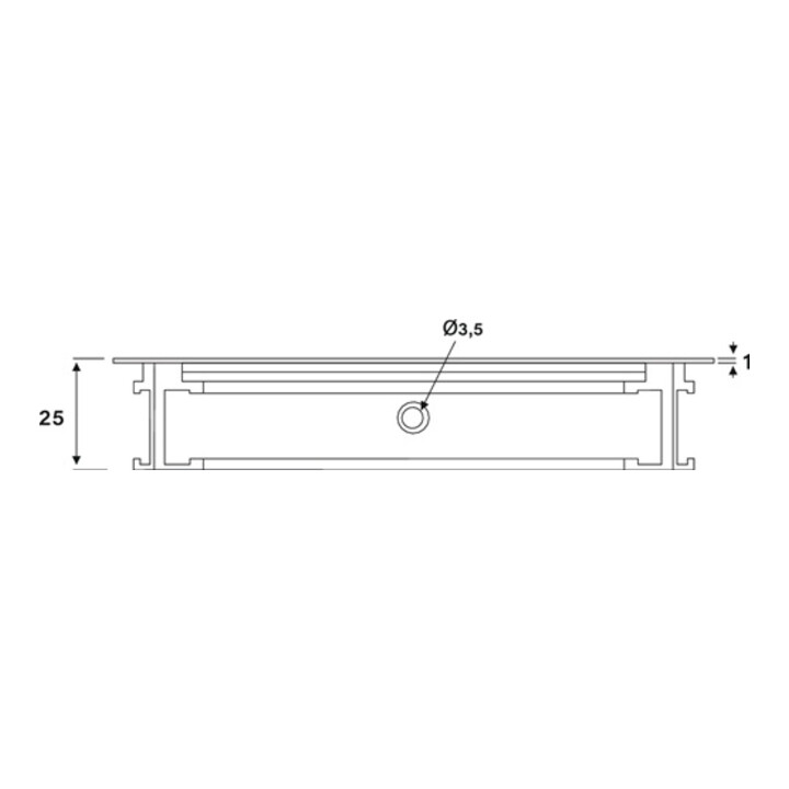Kabeldf.Exit G14S Alu.silber elox.L.110mm B.320mm BMB