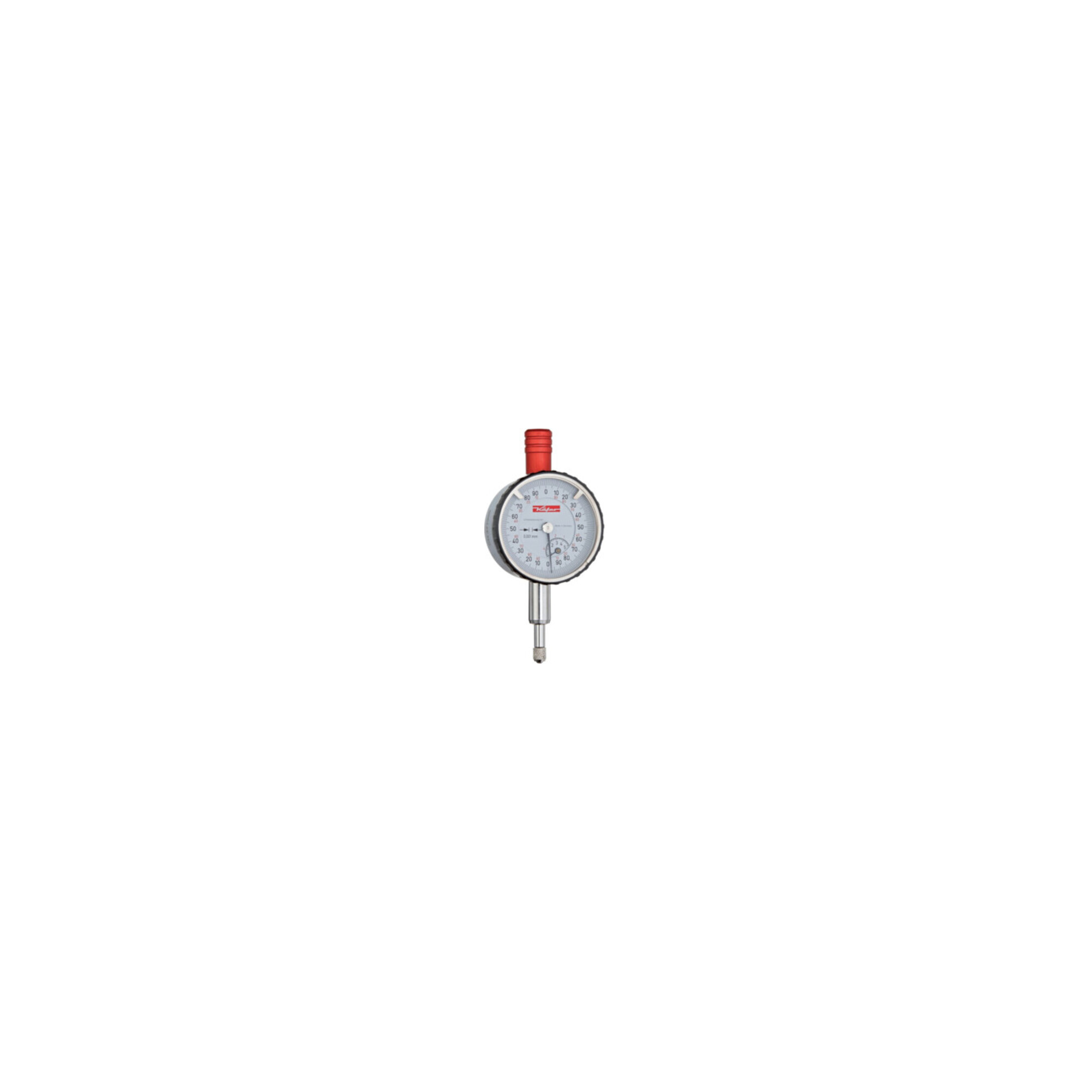 KÄFER Feinmessuhr stoßgeschützt, Messbereich / Gehäuse-Ø: 5/58 mm