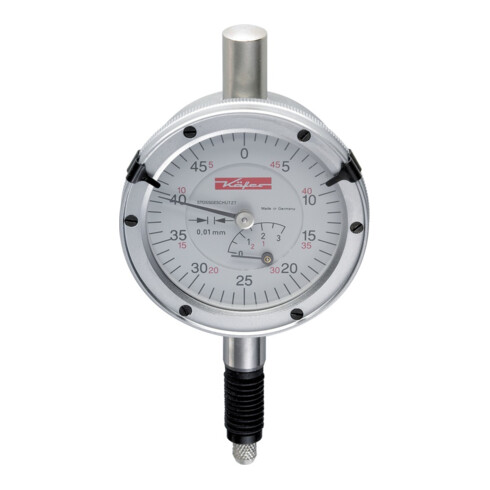 KÄFER Präzisions-Kleinmessuhr IP67öl- und wasserdicht, stoßgeschützt, Messbereich / Gehäuse-Ø: 3/40 mm