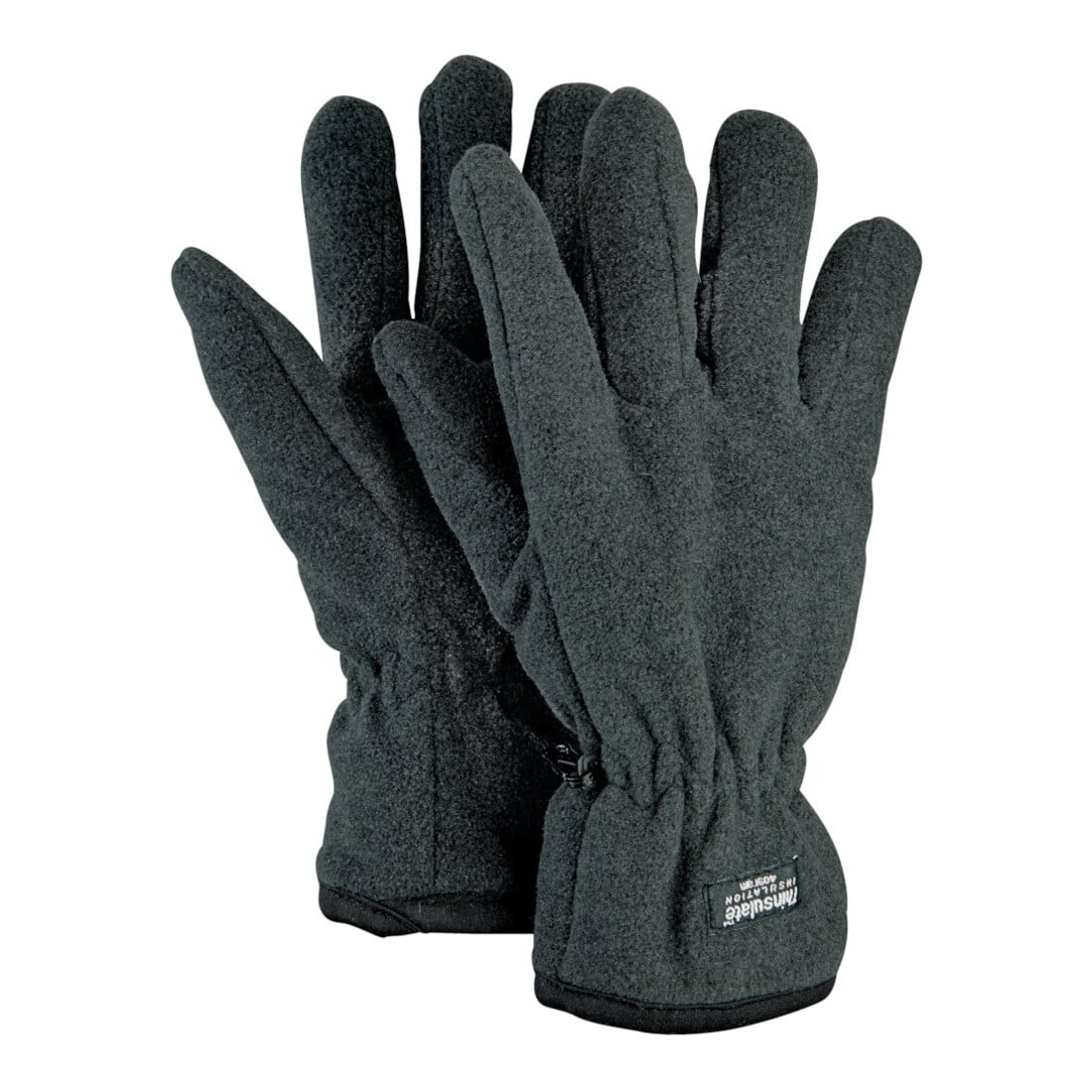 Fleece-Handschuhe Fleece wasserdicht mit Thinsulate schwarz/grau