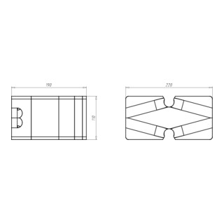 KAISER Aufstockelement Einbaugehäuse 1159-71 220 x 110 mm