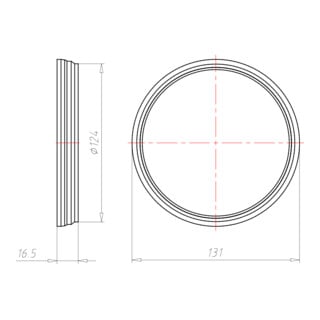 KAISER Bague de rallonge 1281-21 Hauteur d'installation 10 mm