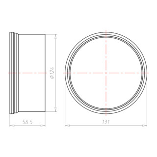 KAISER Bague d'extension 1281-50 Hauteur d'installation 50 mm