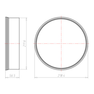 KAISER Bague d'extension 1282-50 Hauteur d'installation 50 mm