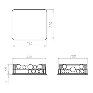 KAISER Boîte de compensation 1097-75 238 x 208 x 68 mm
