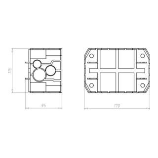 KAISER Boîte de connexion 9911.01 170 x 115 x 87 mm