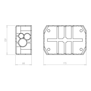 KAISER Boîte de connexion 9912.01 175 × 120 × 65 mm