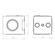 Kaiser Boîte de connexion d’appareil avec cache 83,5 mm 1264-60-3