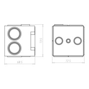 Kaiser Boîte de connexion H=68,5 mm enduit 1263-60-3