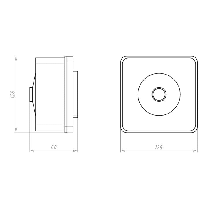 Kaiser Boîte de dérivation 128x128mm 1295-02