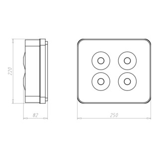 KAISER Boîte de dérivation 1297-02 250 x 220 mm
