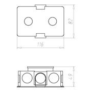 Kaiser Boîte de dérivation avec espace de connexion latéral 1069-02-3