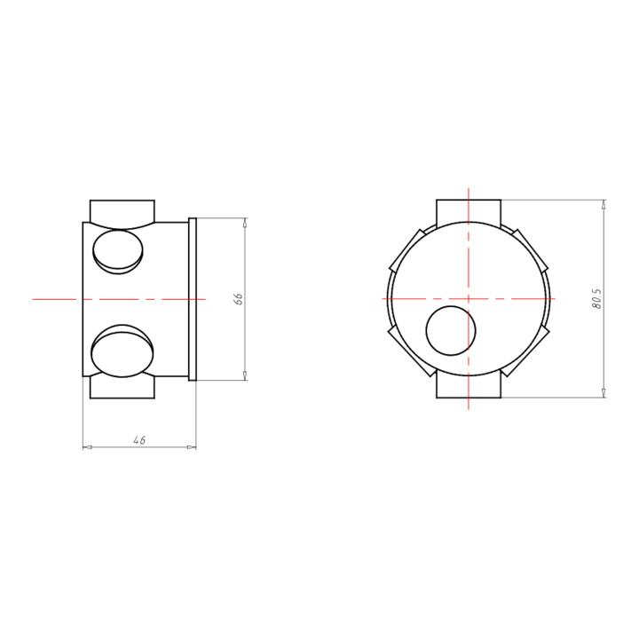 Kaiser Boîte d'encastrement M20/M25 avec vis 1056-04